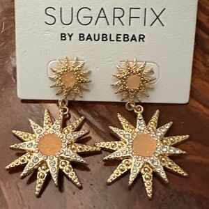 BaubleBar Gold Starburst Earrings
